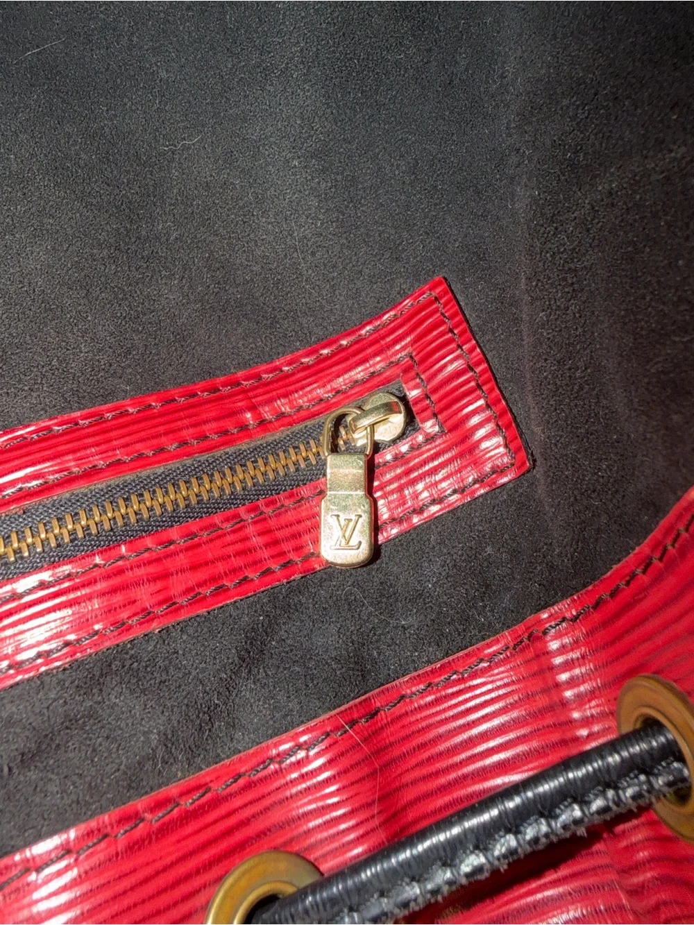 Louis Vuitton Red Leather Noe’